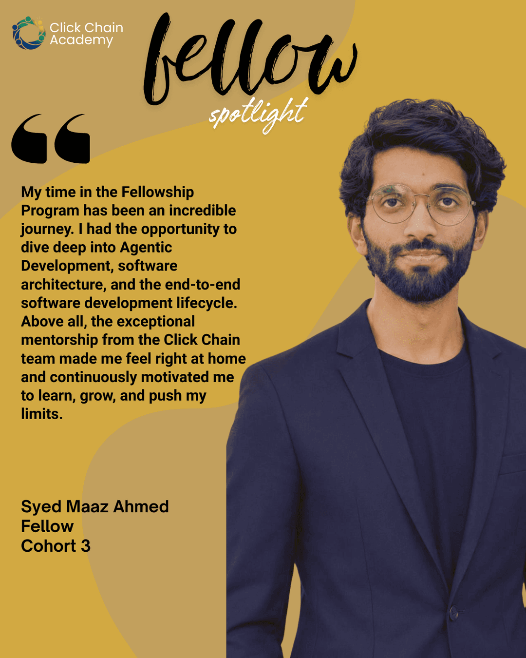 Syed Maaz Ahmed — Fellow · Cohort 3